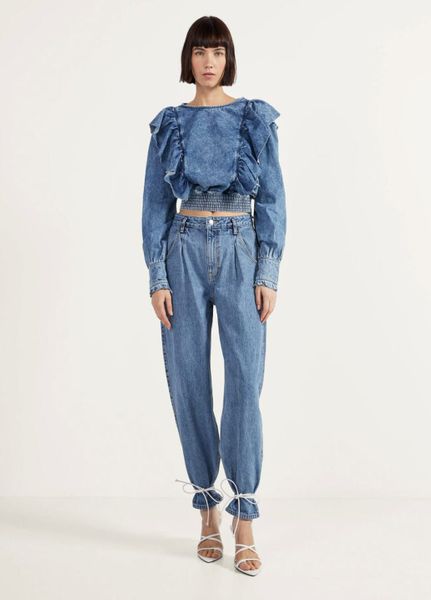 

Блуза Bershka L Синяя (1201-504)