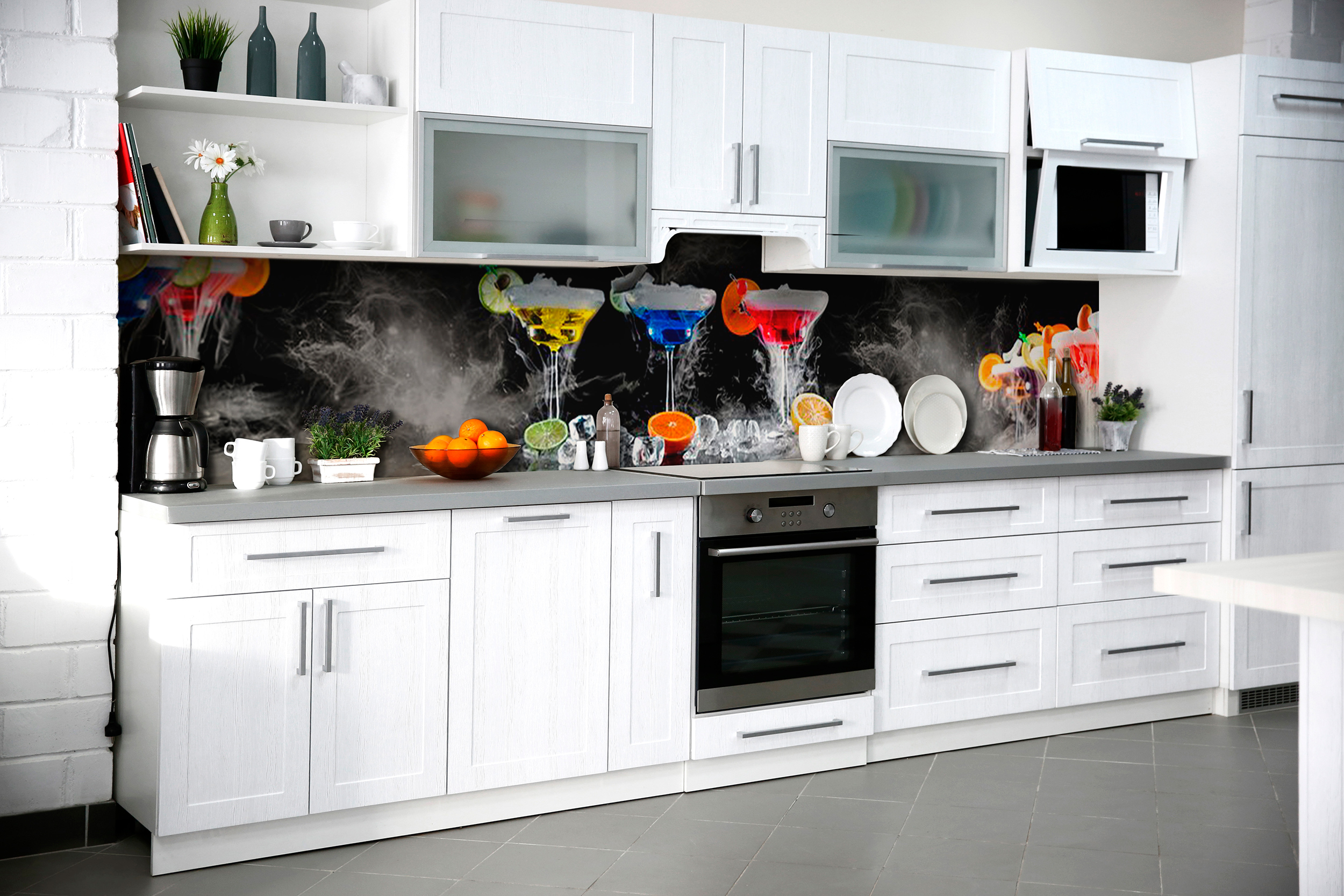 

Скинали на кухню Zatarga Радужный коктейль 600х2500 мм