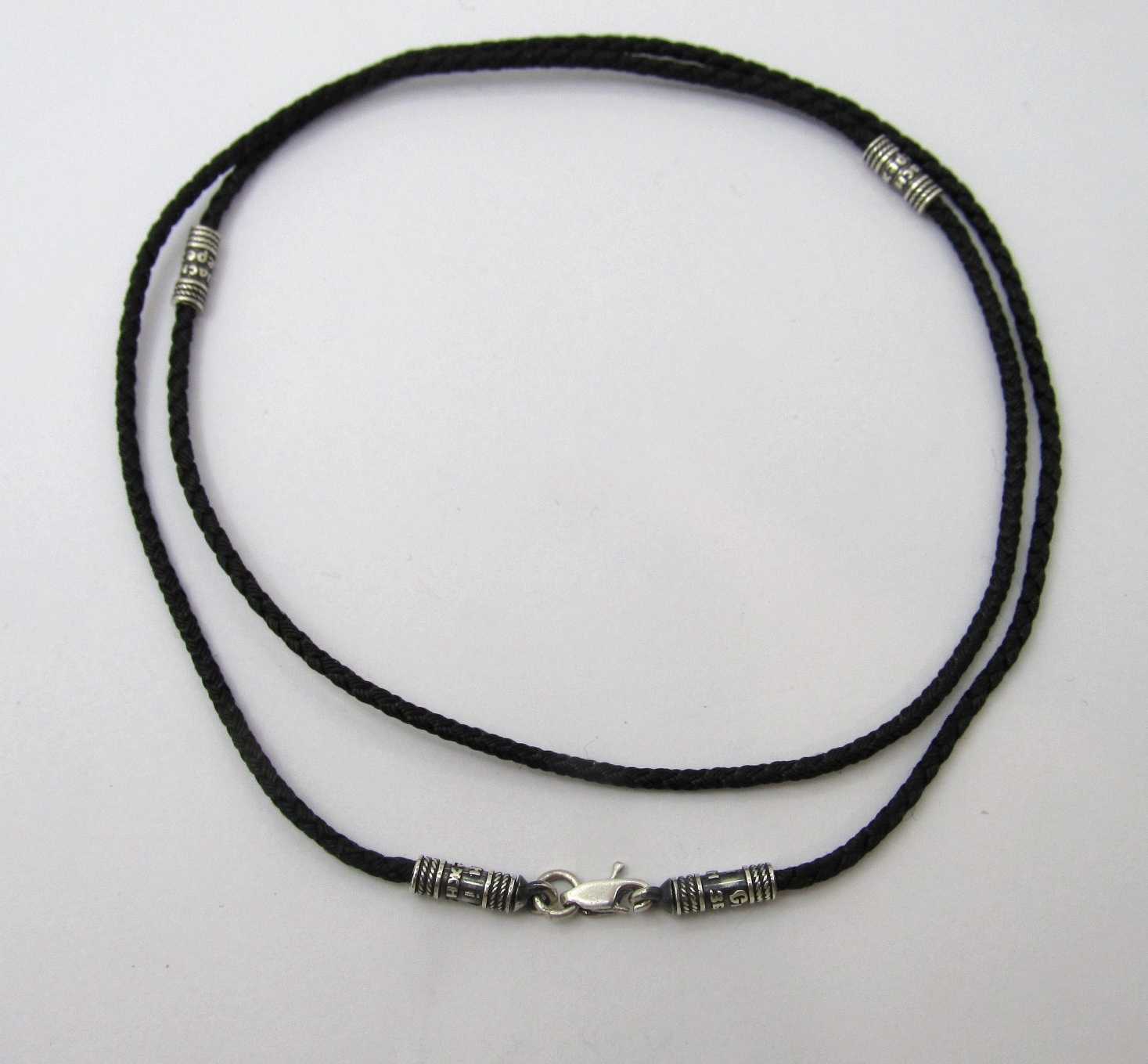 

Шнур шелковый с серебряным замком SilverArtisan 1.71433 60 размер