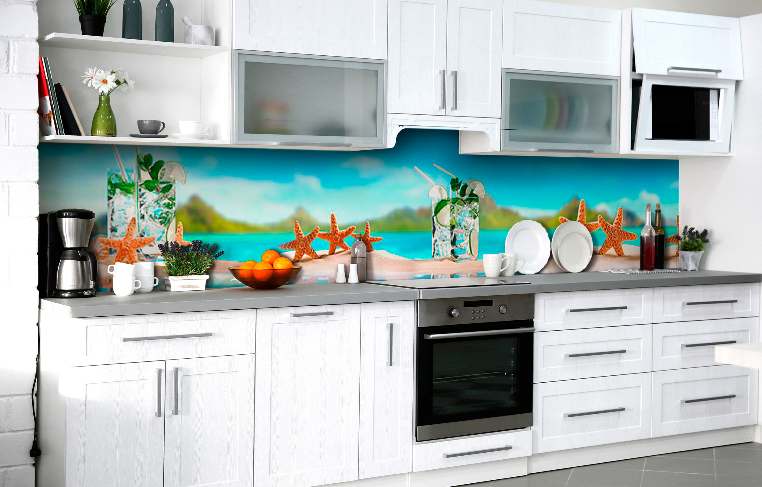 

Скинали на кухню Zatarga Мохито на пляже 600х2500 мм