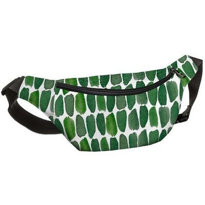 

Сумка бананка на пояс BUMBAG Листочки Present бананка поясная сумка на пояс c принтом белый фон