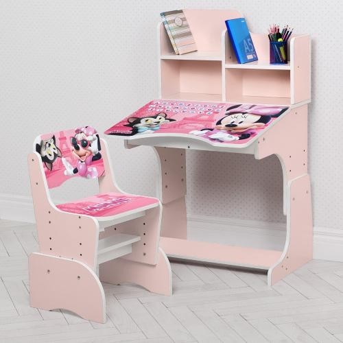 

Детская парта со стульчиком W2071-6-2 (EN) Bambi. Minnie Mouse розового цвета