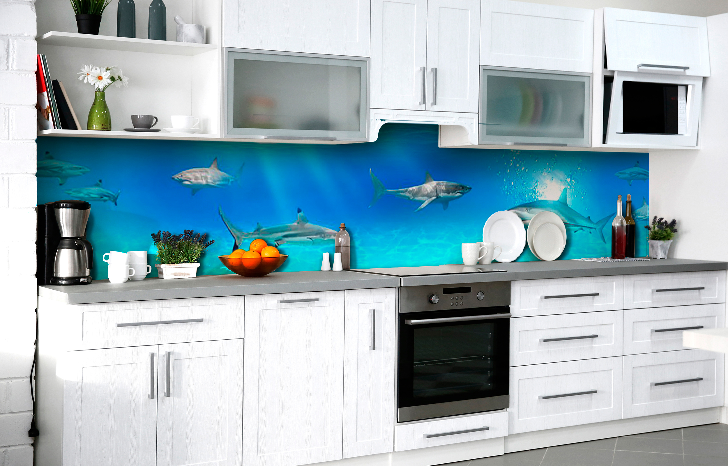 

Скинали на кухню Zatarga Морские хищники 600х3000 мм (Z182870/2)