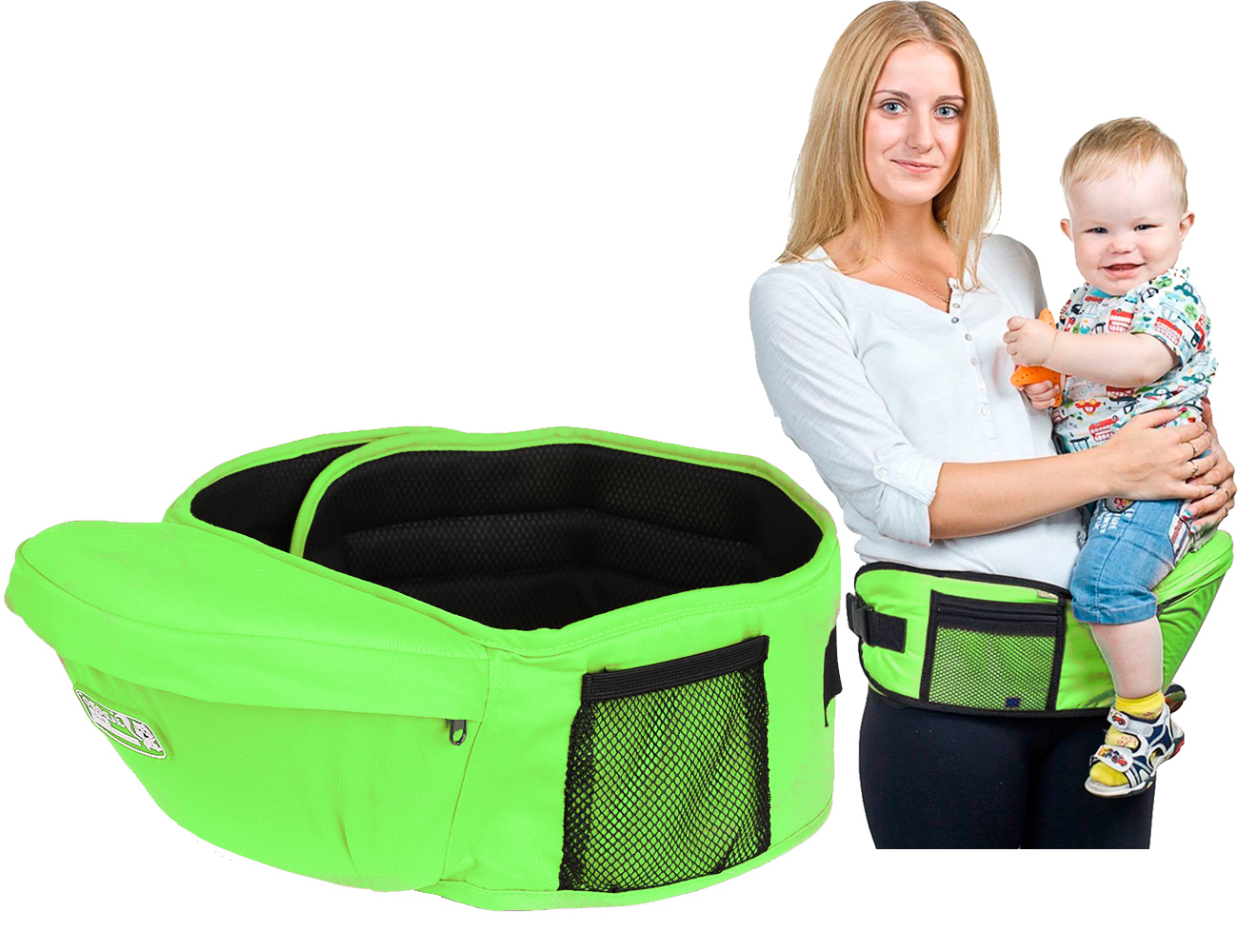 

Хипсит для переноски детей Eggbaby Apple Green