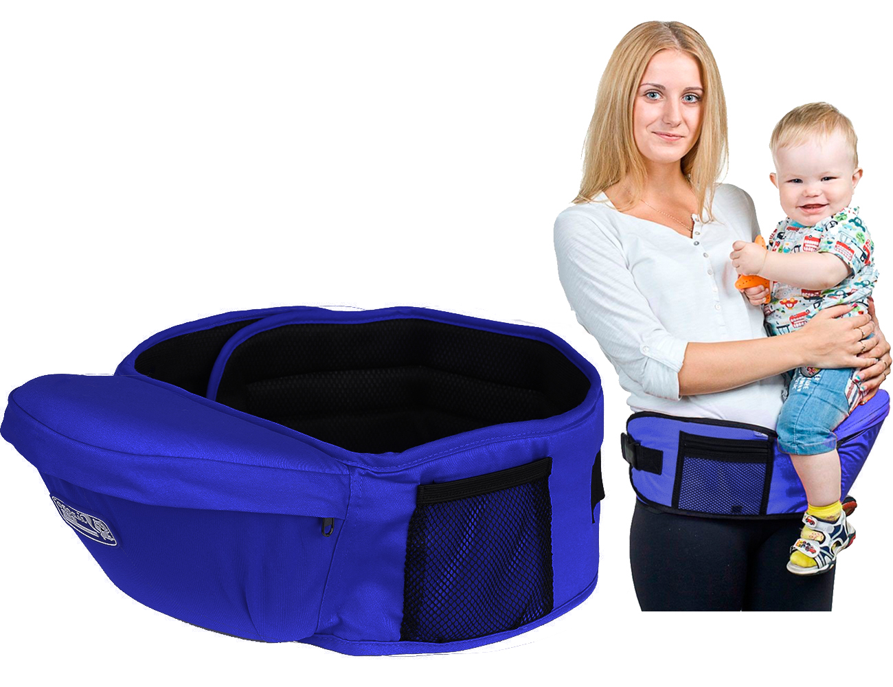 

Хипсит для переноски детей Eggbaby Navy Blue
