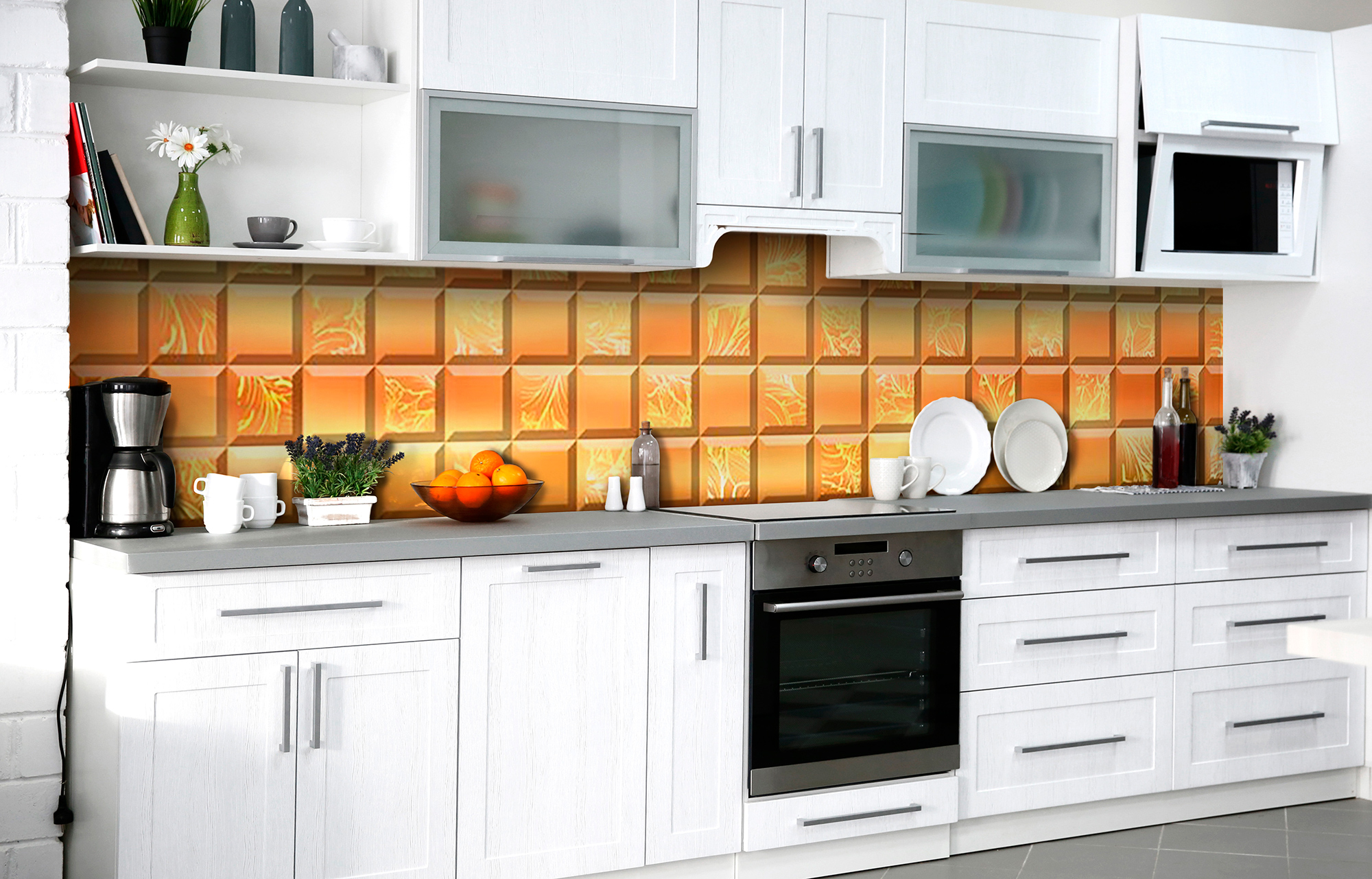 

Скинали на кухню Zatarga Кубики мёда 600х3000 мм (Z183242/2)