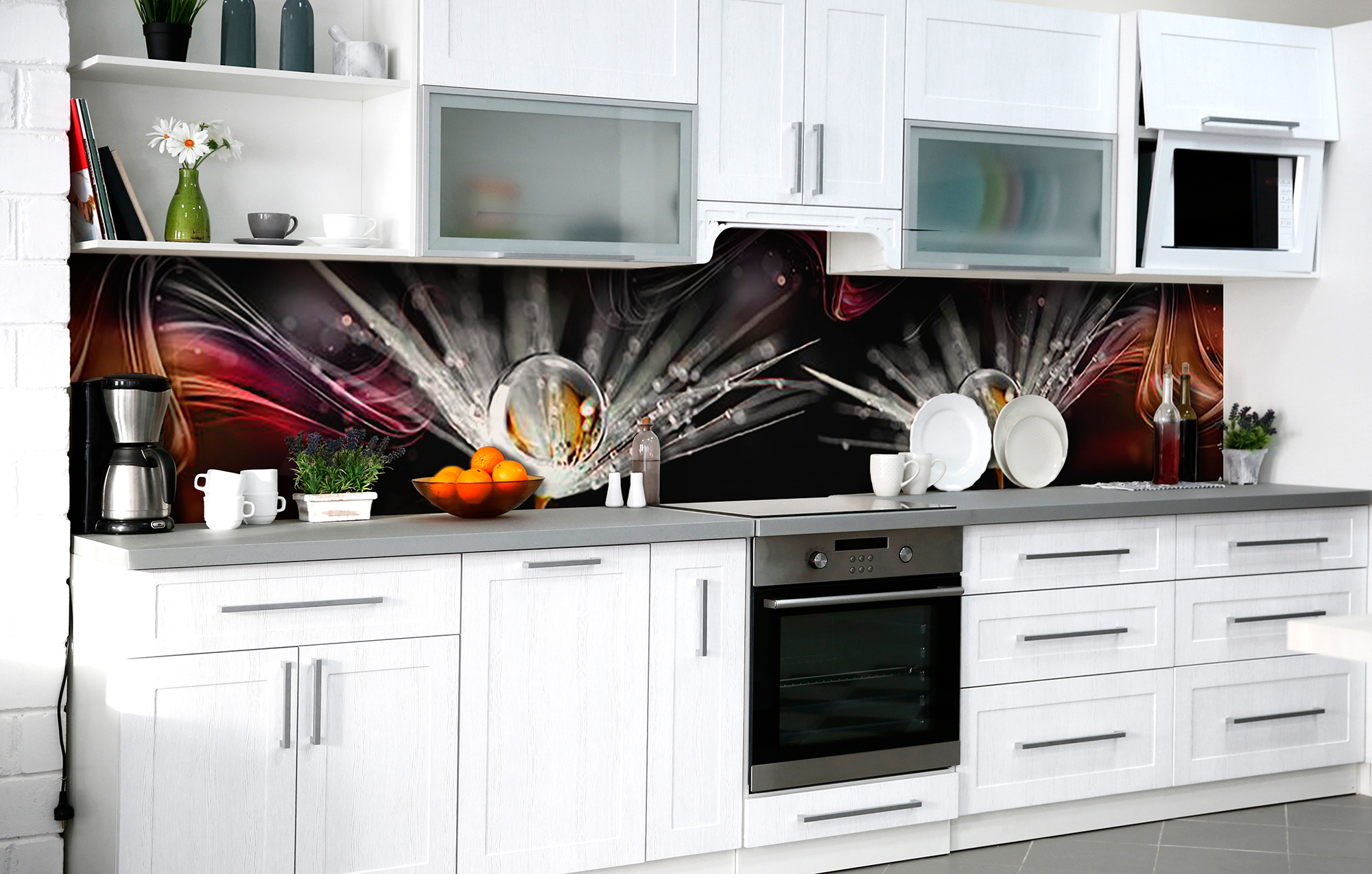 

Скинали на кухню Zatarga Жемчужная роса 650х2500 мм (Z185144/1)