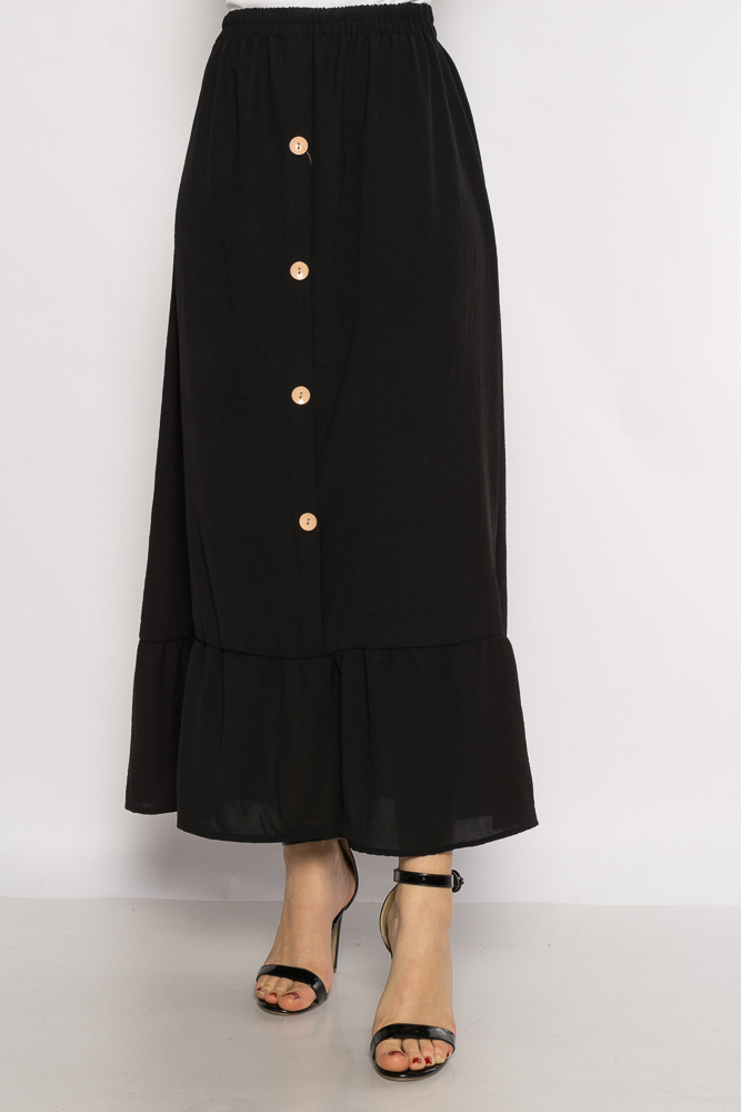 

Юбка макси декорированная пуговицами Time of Style 632F001-3 One size Черный