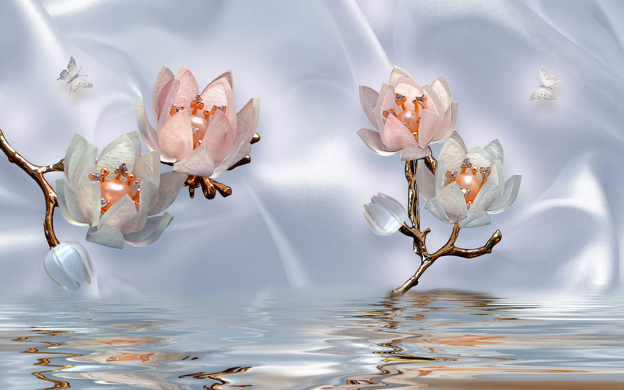 

Фотообои 3D '3D Цветы' (4340) , Живопись