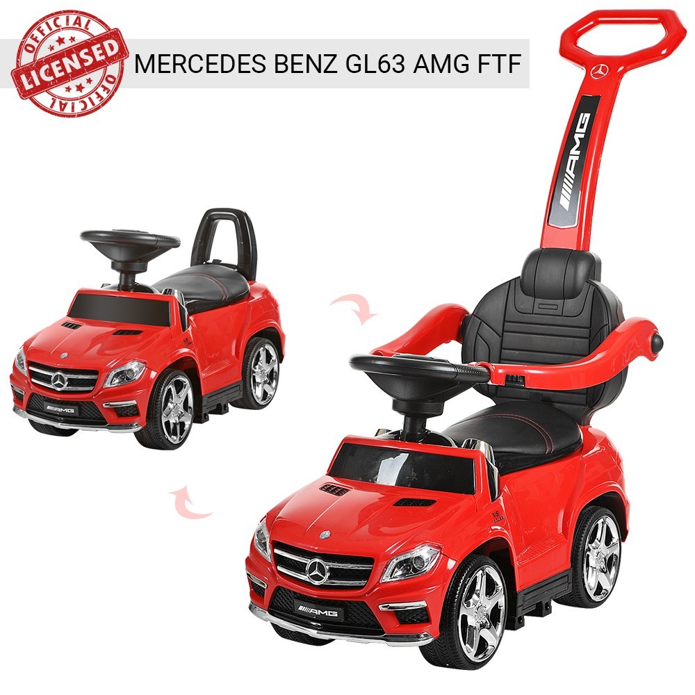 

Каталка-толокар BAMBI M 3186L-3 красный MERCEDES с родительской ручкой + качалка