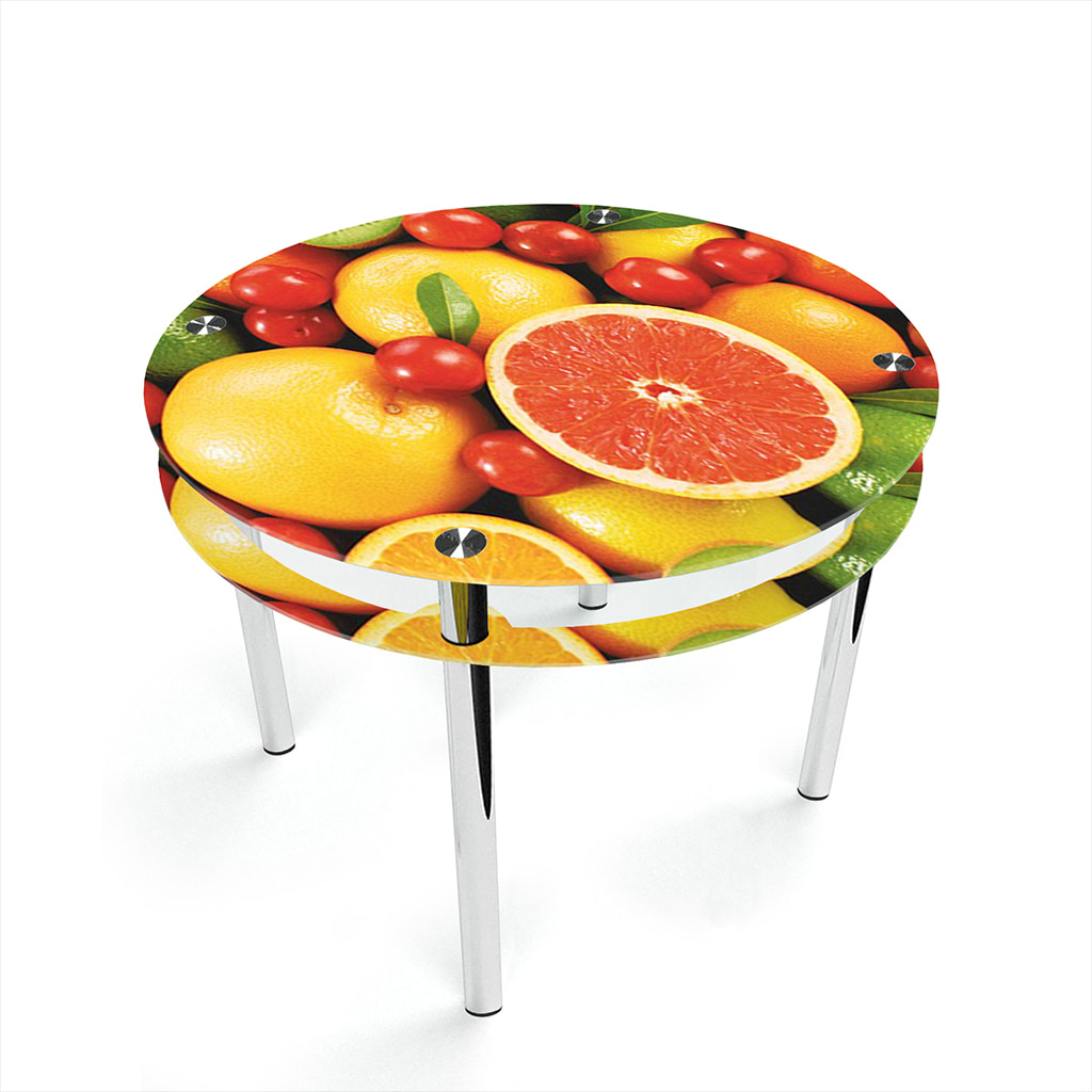 

Стіл БЦ-стіл Круглий з проходить полицею Fruit Еко (700 x 700 x 750)