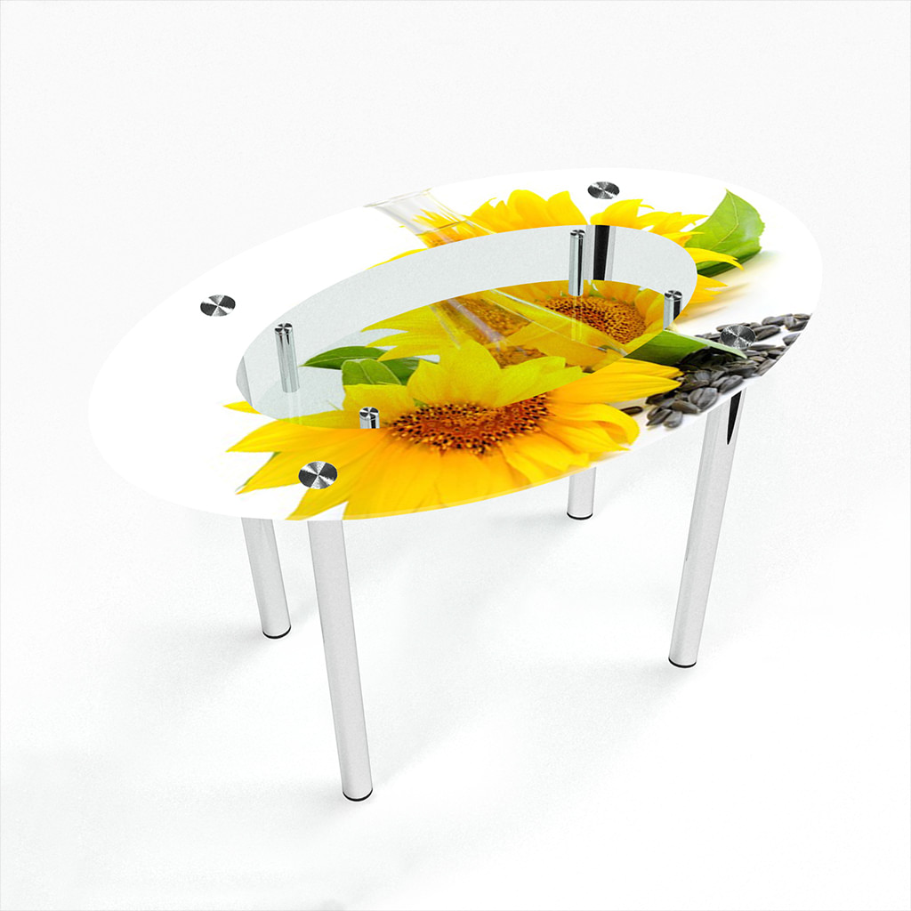 

Стіл БЦ-стіл Овальний з полицею Sunflower Еко (650 x 1100 x 750)