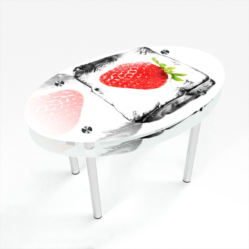 

Стіл БЦ-стіл Овальний з проходить полицею Ice berry Еко (650 x 1100 x 750)