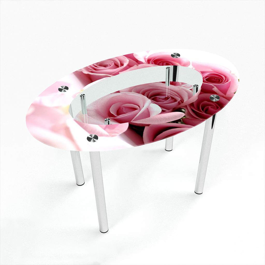 

Стіл БЦ-стіл Овальний з полицею Pink Roses Еко (650 x 1100 x 750)