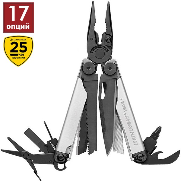 

Мультитул Leatherman Wave Plus Black and Silver нейлоновый чехол 832622