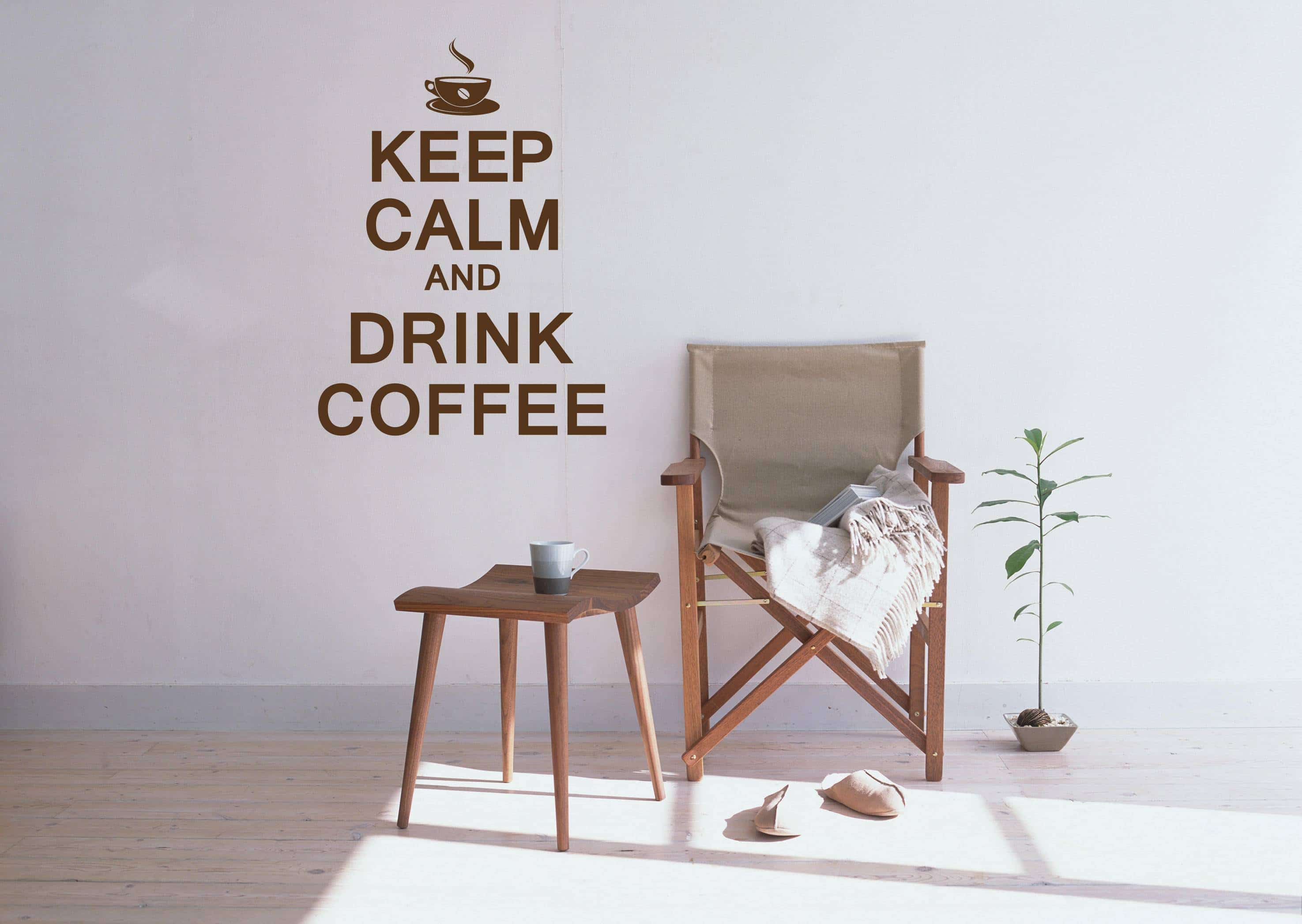 

Интерьерная наклейка Chatte "Keep calm and drink coffee”, 96 х 130 см.