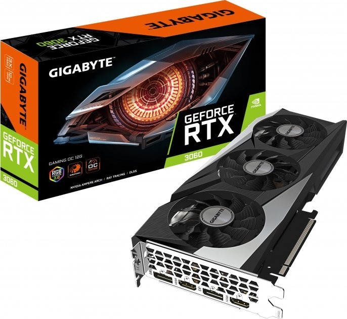 

Видеокарта GeForce RTX 3060 12Gb GDDR6 Gigabyte GAMING OC (GV-N3060GAMING OC-12GD)