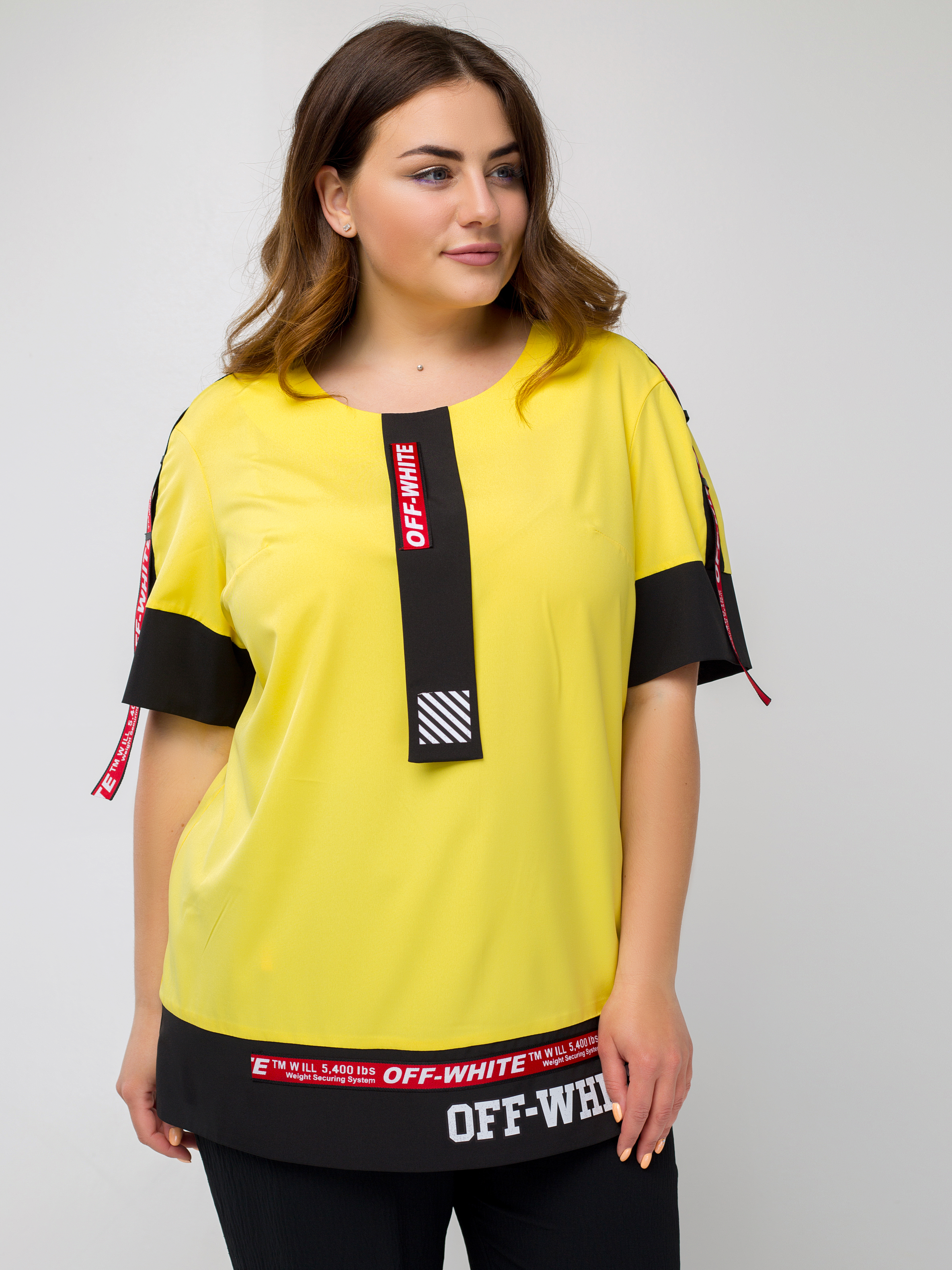 

Блузка Аламоса "4XL" желто-черная 20947.1