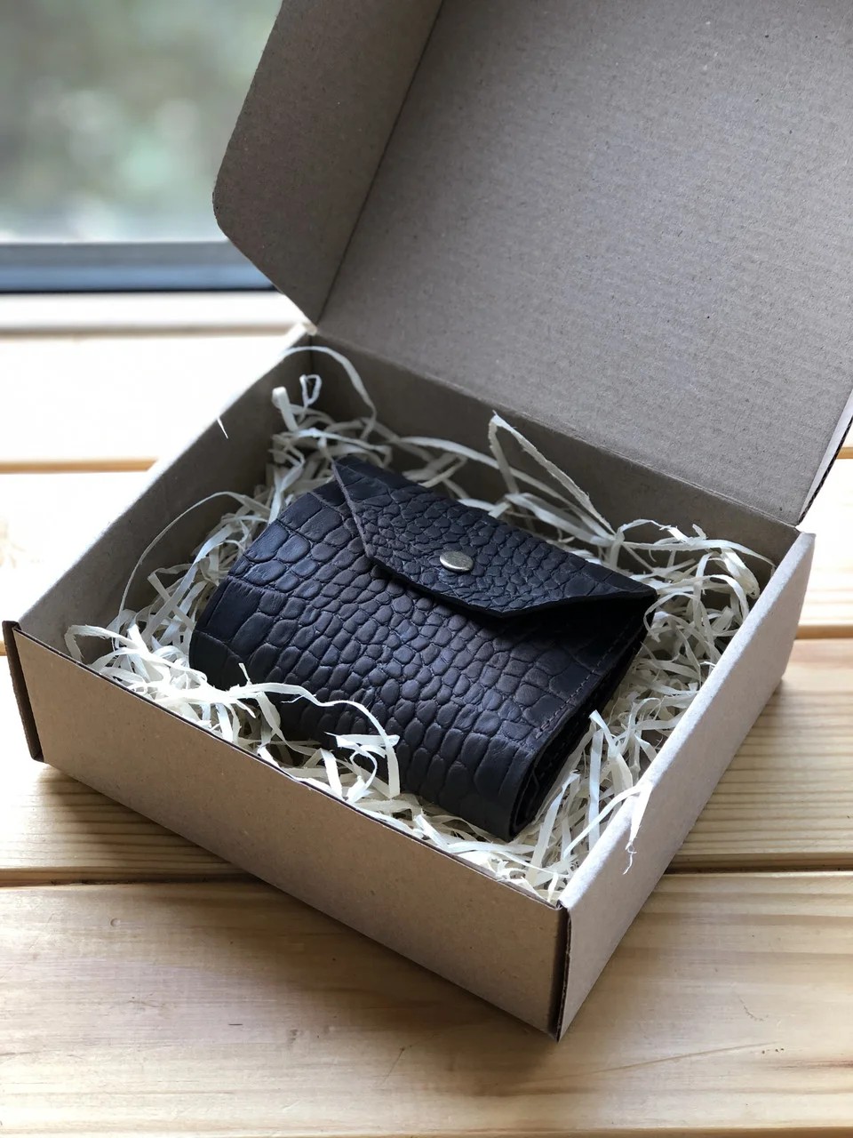 

Маленький кошелек Fresh на кнопке Hand Made коричневый 9*8