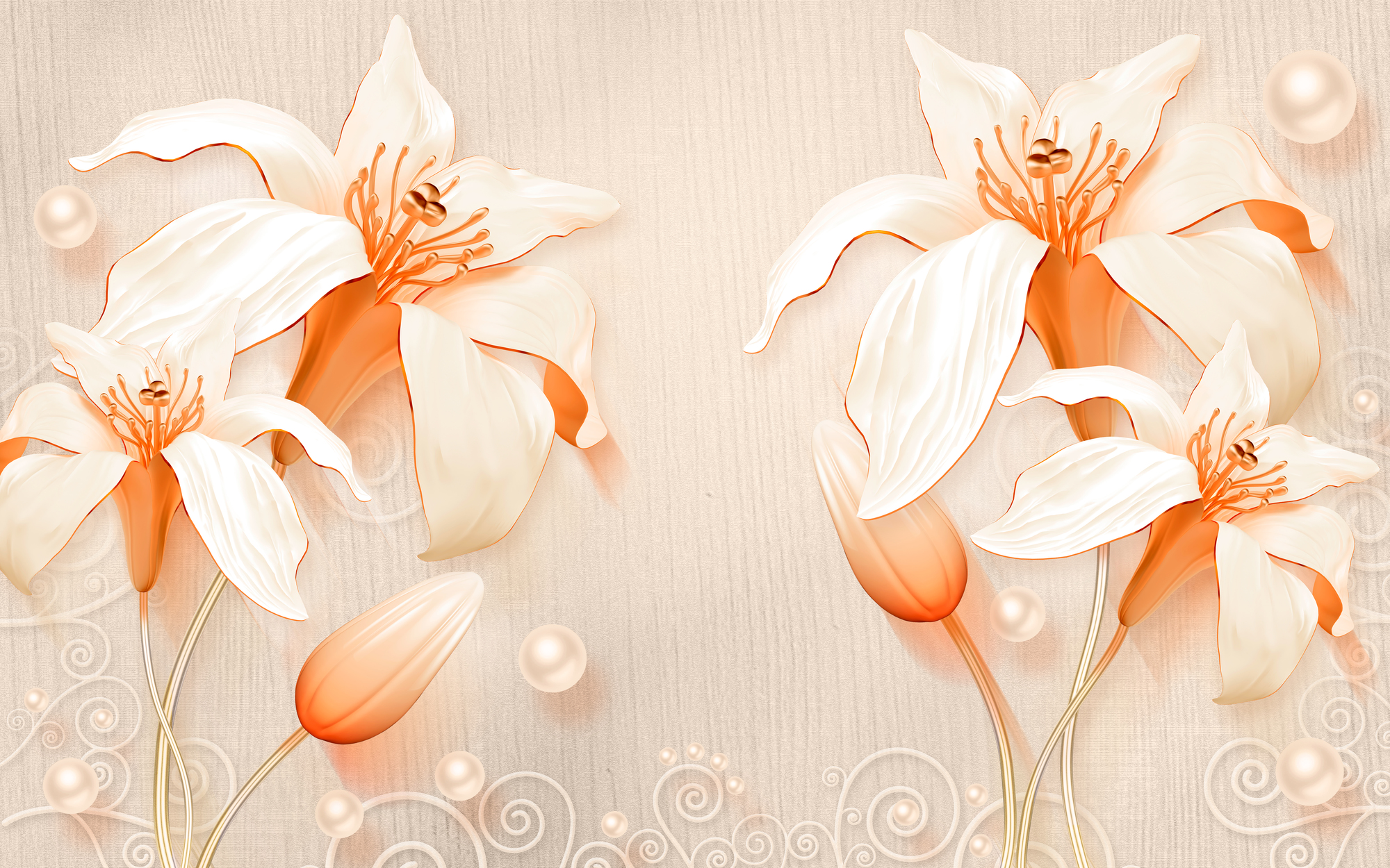 

Фотообои 3D '3D лилии' (4389) , Песок
