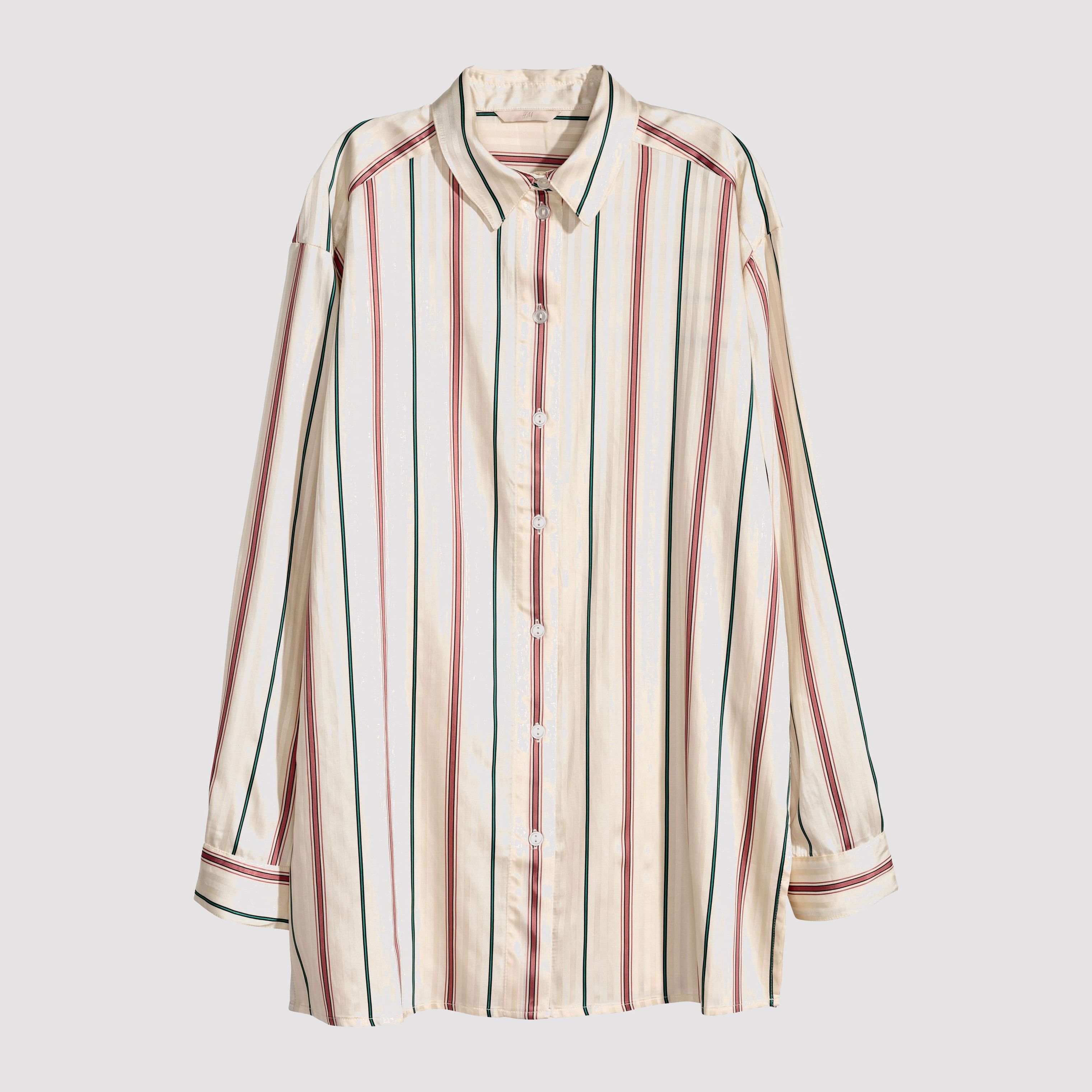 

Рубашка H&M 6350687-ADZQ 40 Бежевая с красным