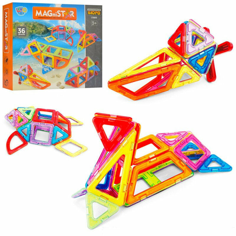 

Магнитный конструктор LE TAI Magnetic LT5003 Фигуры 36 деталей