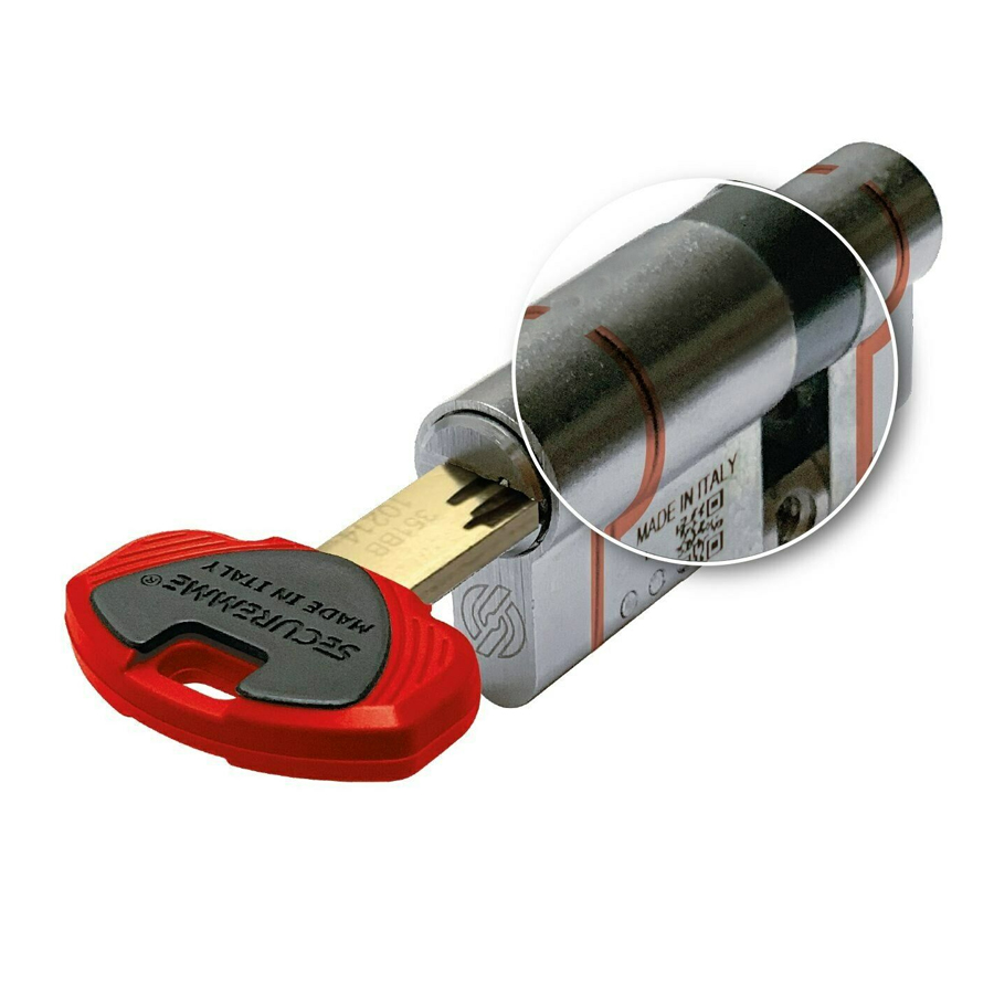

Цилиндр замка SECUREMME K75 ключ-ключ (мат хром) 85 мм (35+50)