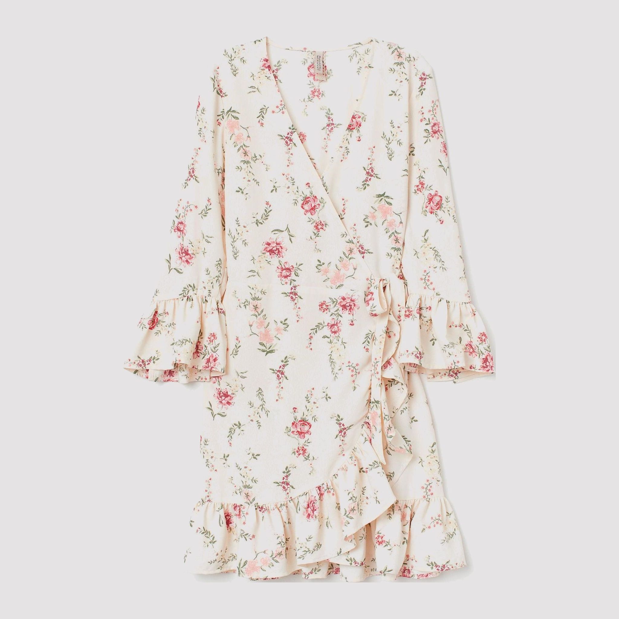 

Платье H&M 6595509-ABSO 40 Молочное с разноцветным