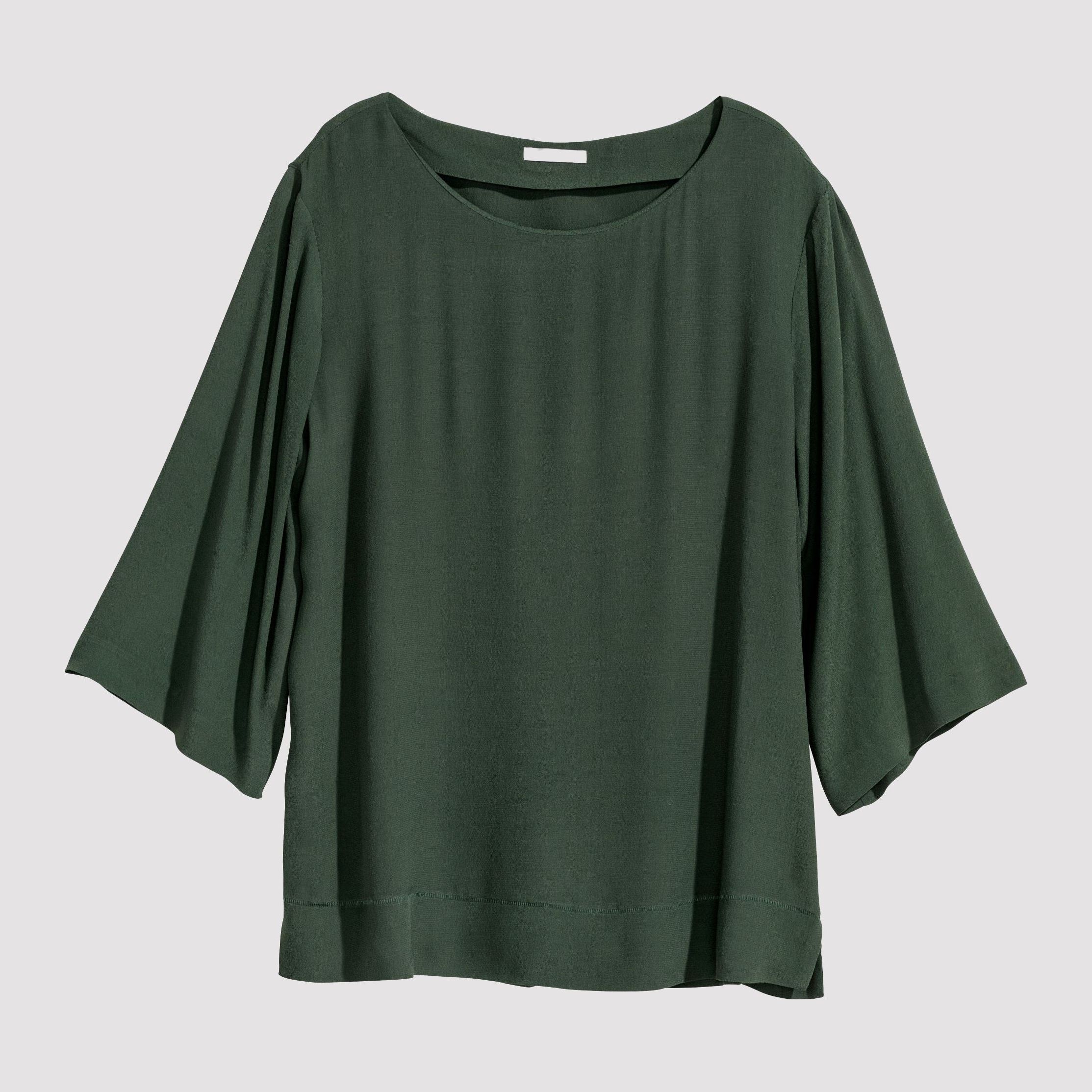 

Блузка H&M 6168497-ACXO 36 Темно-зеленая