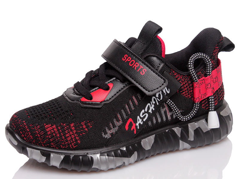 

Кроссовки Kidsmix A860 BLACK-RED-ROZ 32