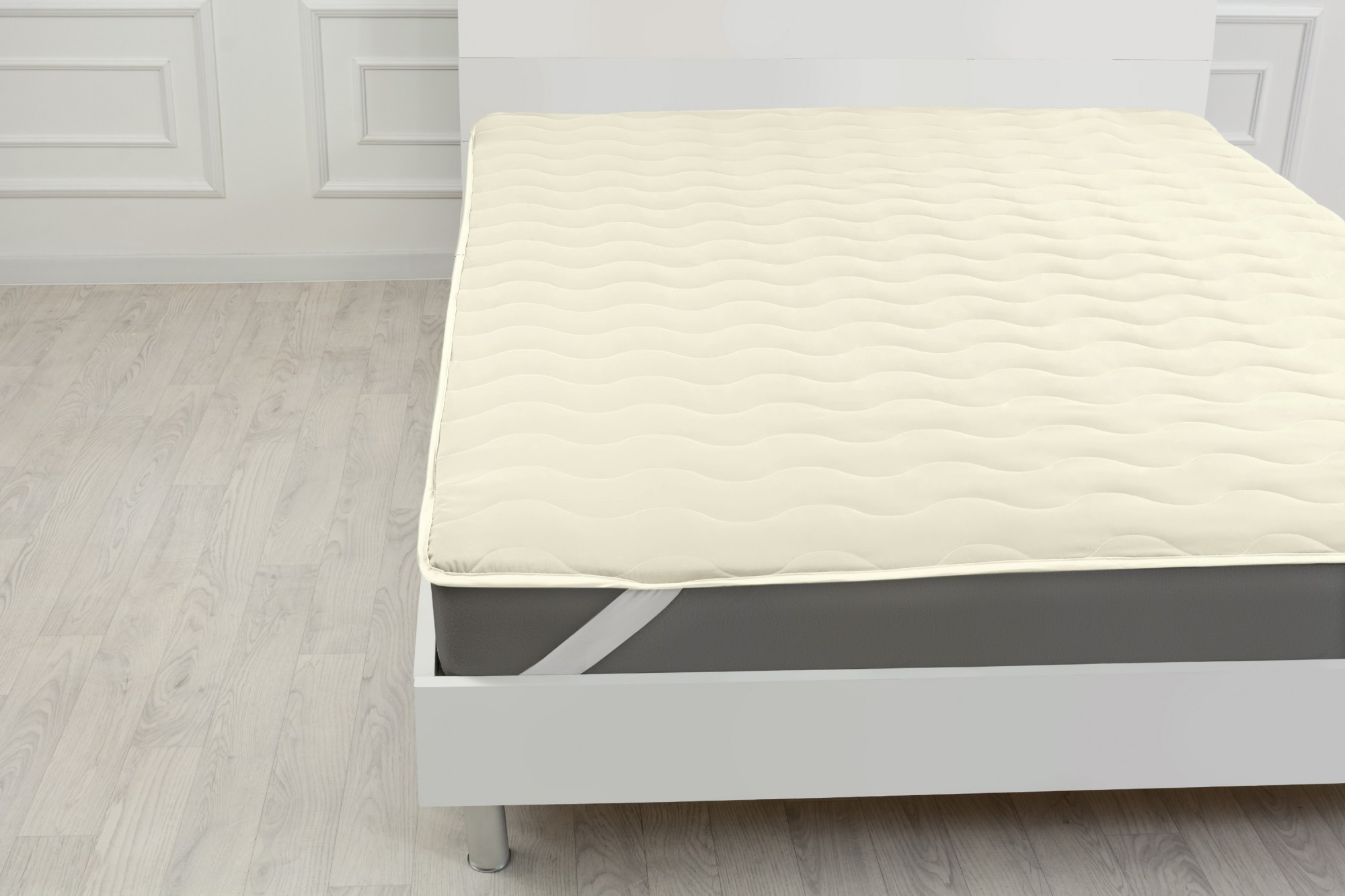 

Наматрасник MirSon Wool №1717 200x200 см Eco Light Creamy обычный на резинке по углам