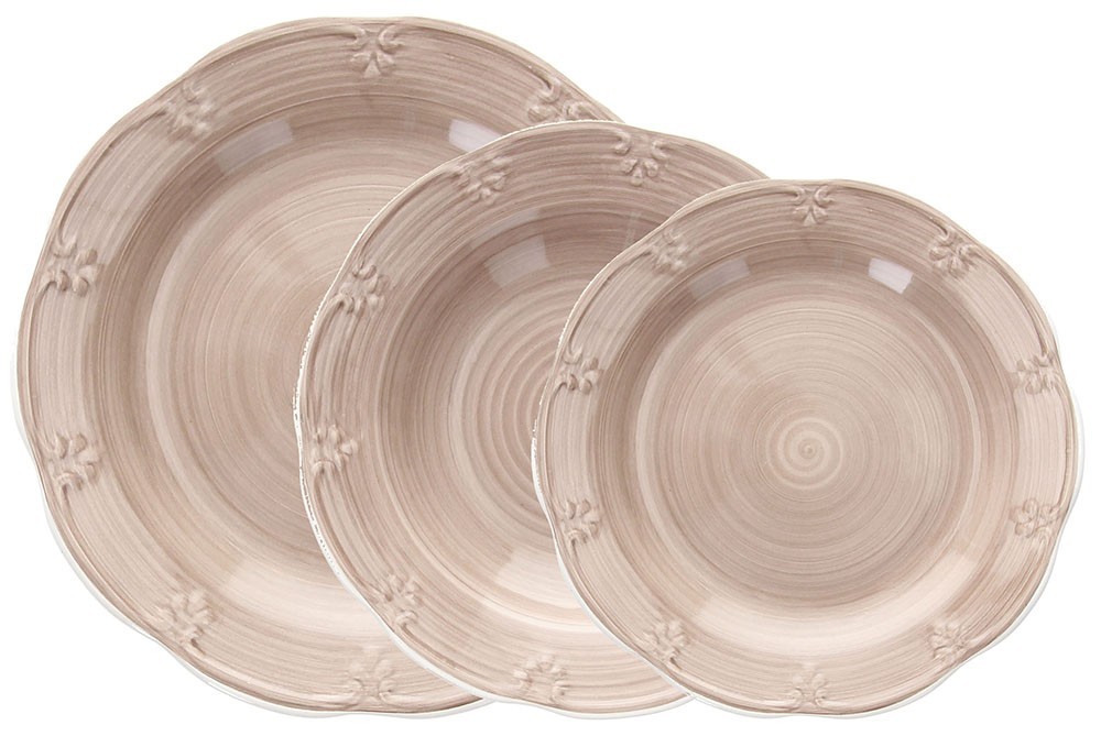 

Столовый сервиз Tognana Shabby Beige, 18 предметов, фарфор, бежевый
