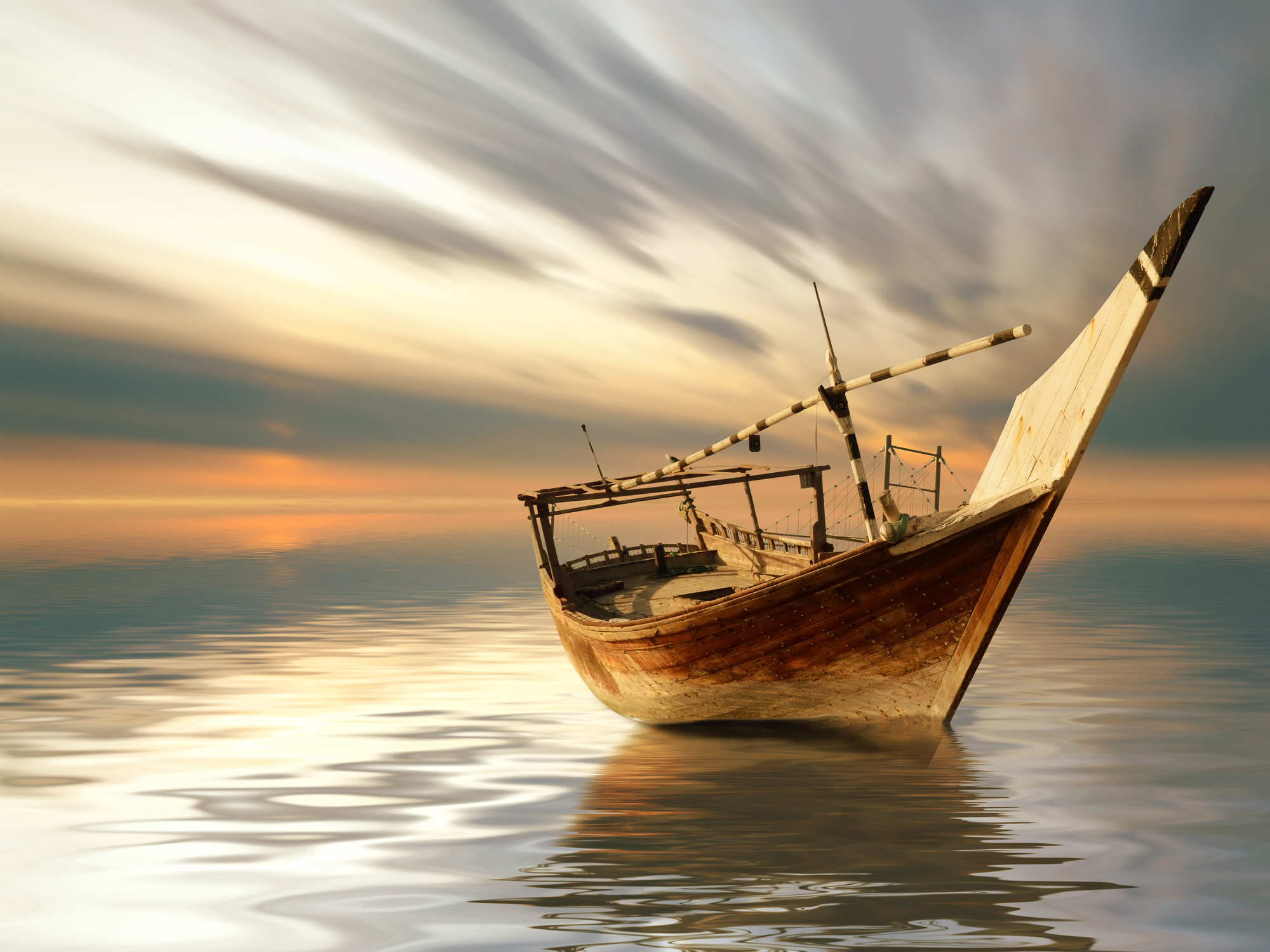

Фотообои Море 'Лодочка' (4498) , Гладь