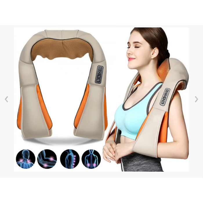 Массажер для шеи и плеч электрический роликовый Massager of Neck ...