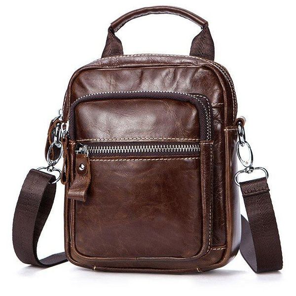 

Мужская коричневая кожаная сумка Joynee b10-339