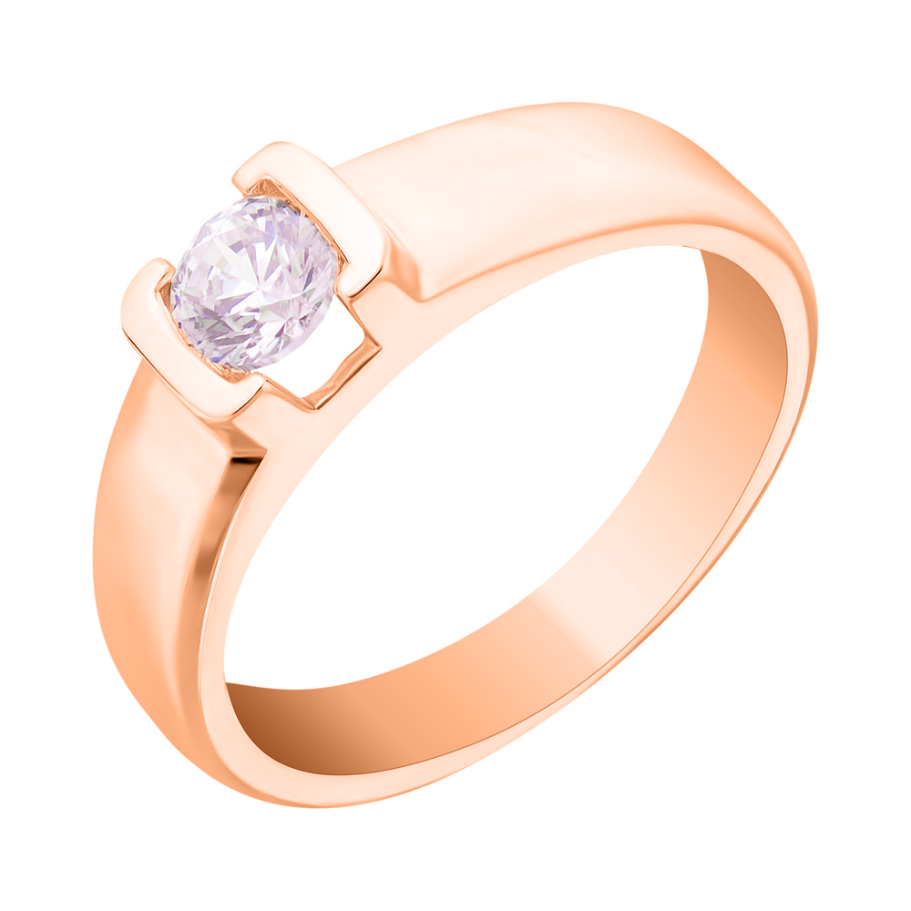 

Золотое кольцо с фианитом S Zirconia 000036723 18.5 размера