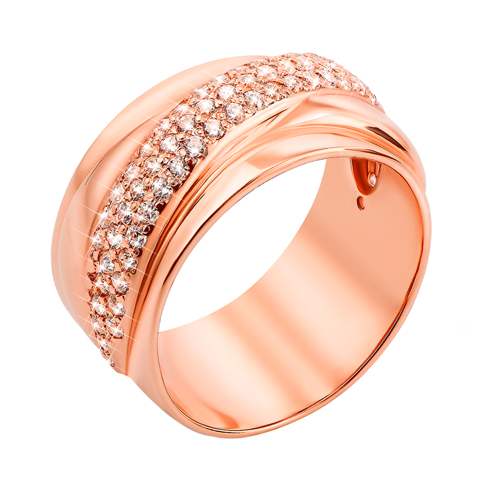 

Кольцо из красного золота с фианитами 000134030 16.5 размера