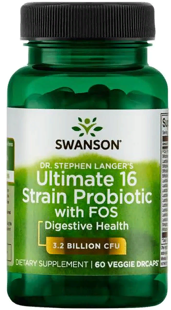 

Probiotics Swanson Dr. Langer's Ultimate 16 Strain 60 veg caps (SWA-19051)