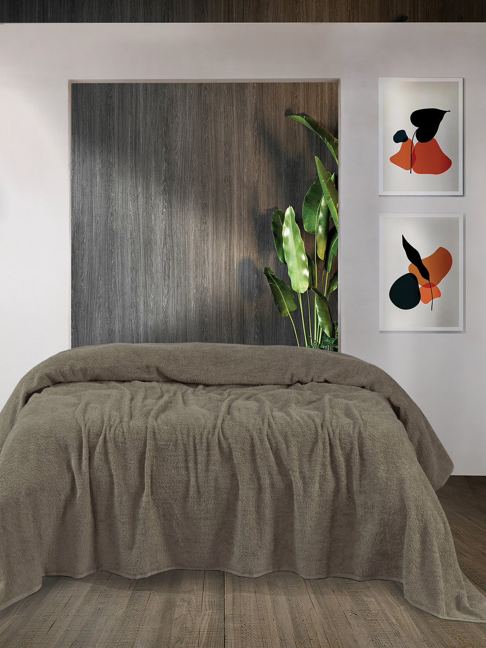 

Простынь Iris Home махровая - Walnut 155*220