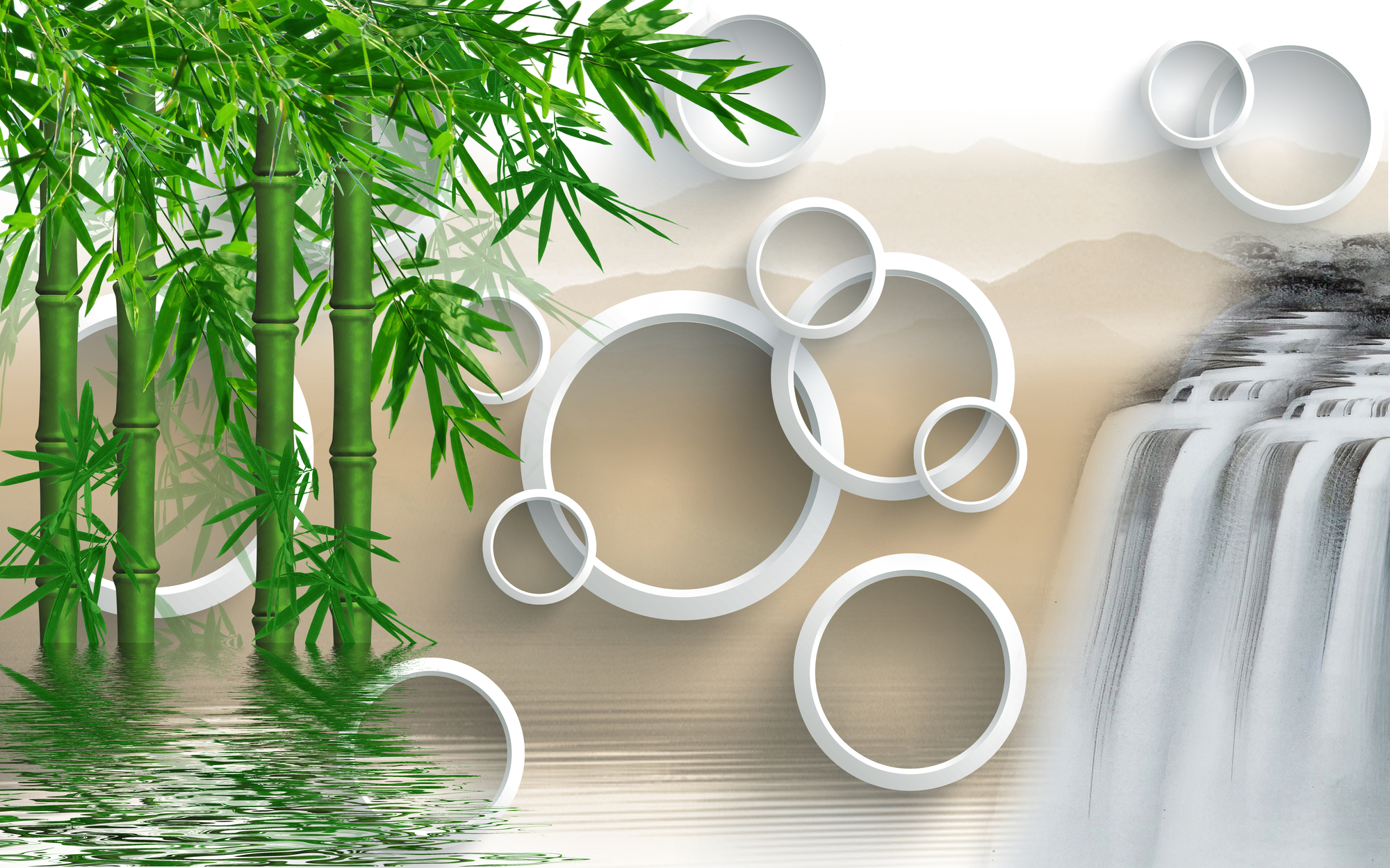 

Фотообои 3D 'Бамбук' (4560) , Деко