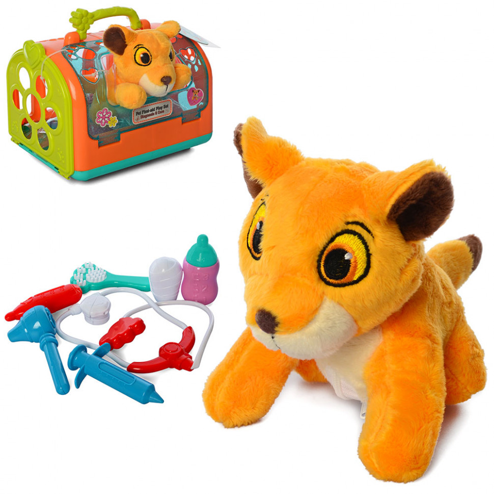 

Интерактивный львёнок ToyJoy T803-5 с набором ветеринара, с переноской