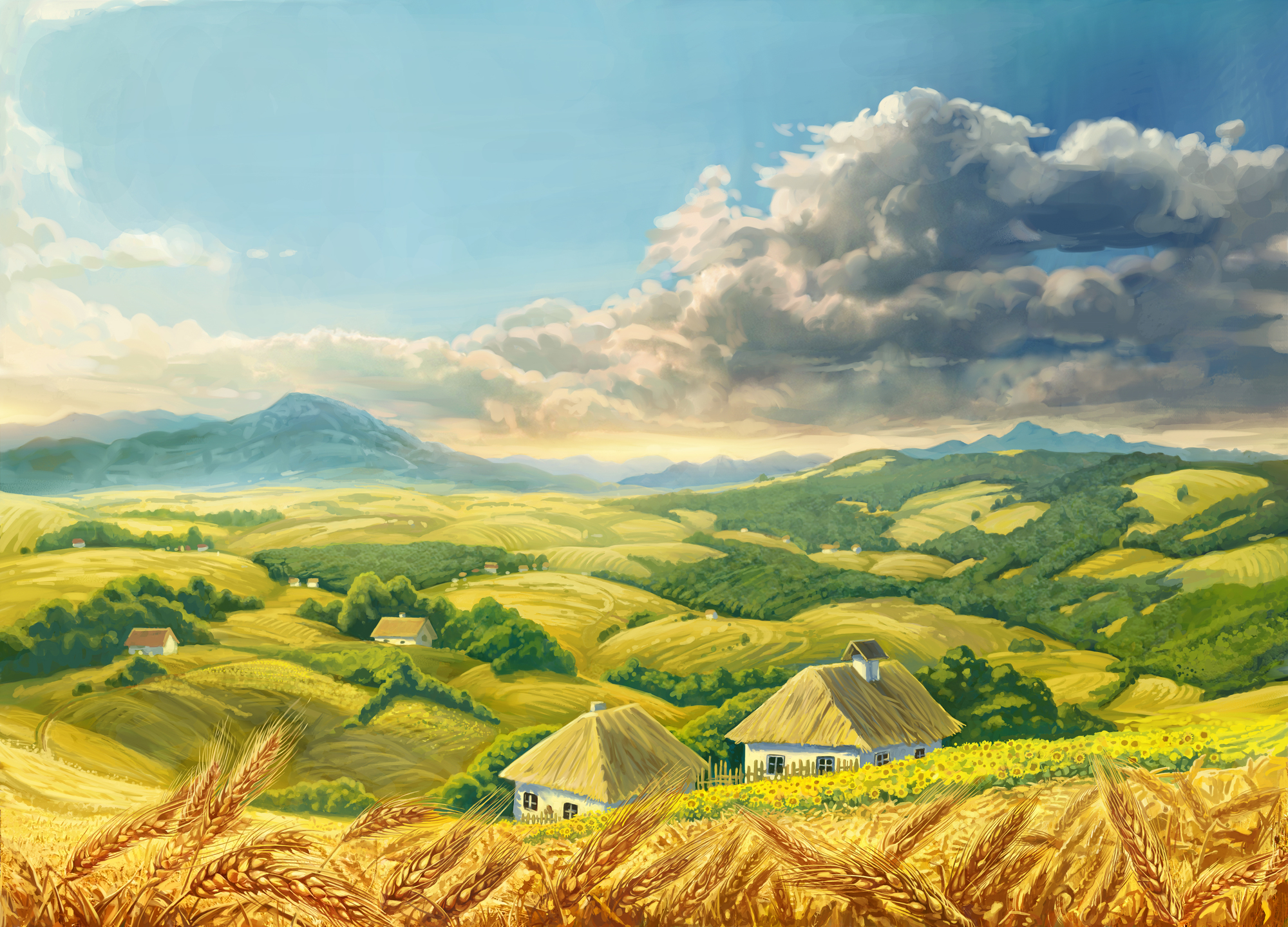 

Фотообои Природа 'Украинское село' (4584) , Мелкий песок
