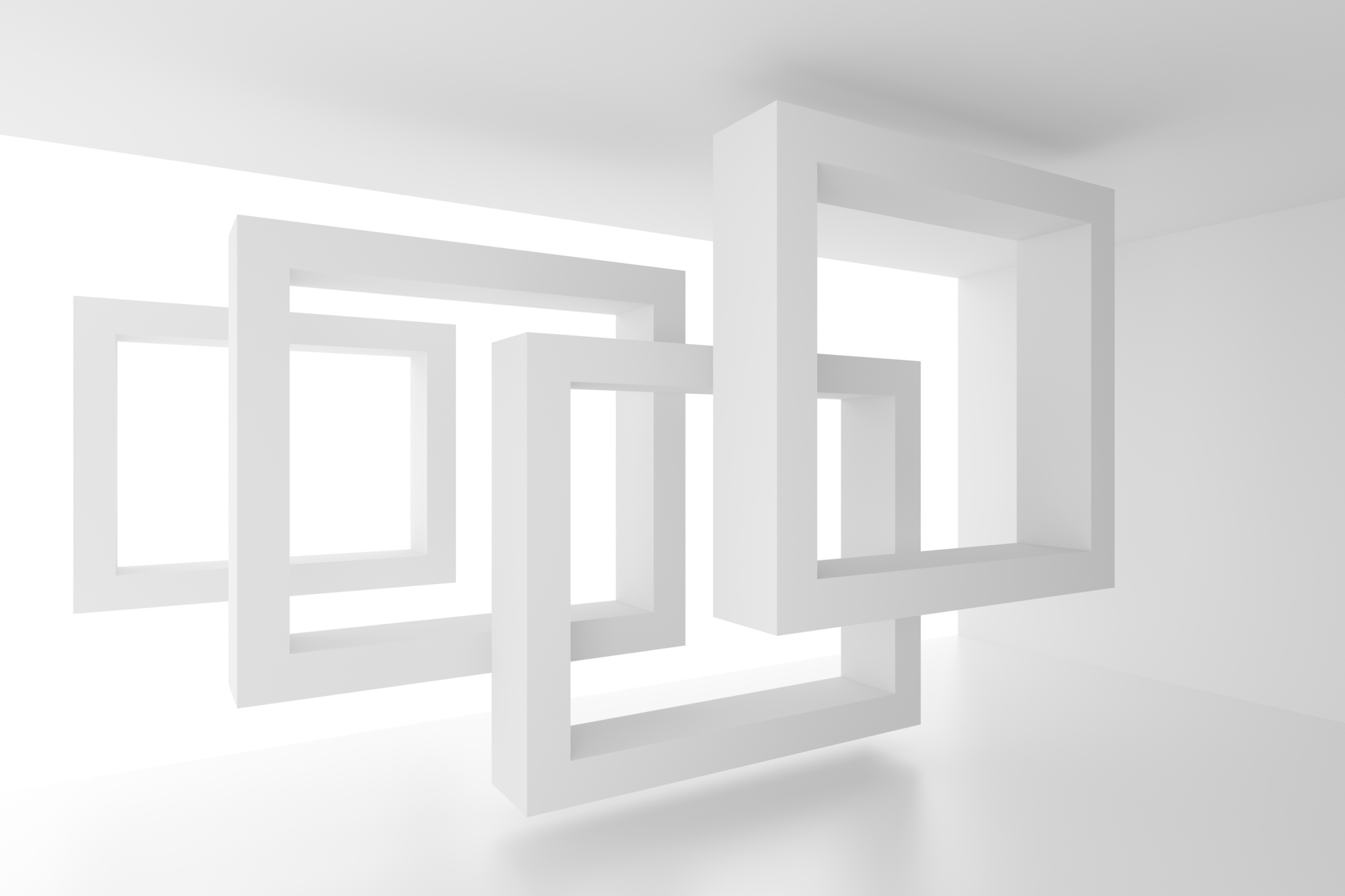 

Фотообои 3D 'Квадраты в пространстве' (3382) , Гладь