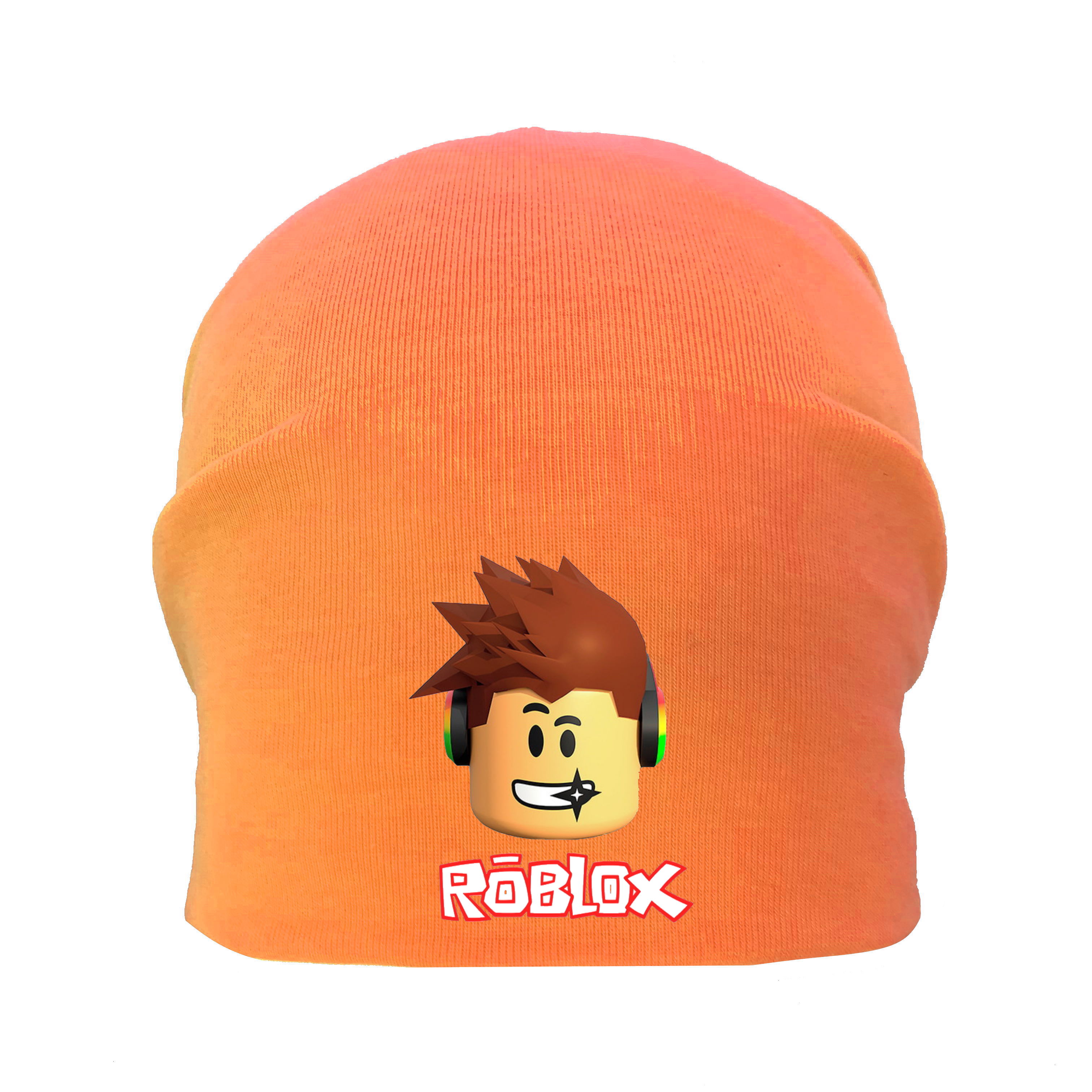 

Шапка детская Роблокс оранжевая (Roblox -002) 54-56 см