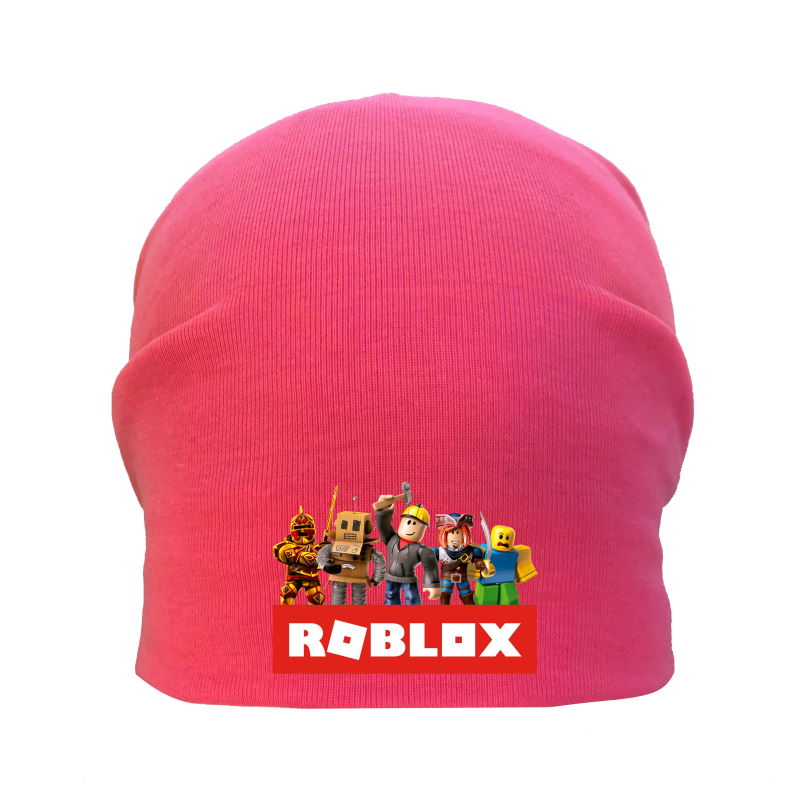 

Шапка детская Роблокс розовая (Roblox -001) 54-56 см