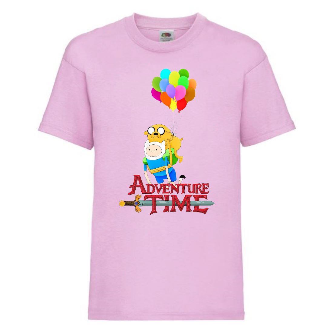 

Футболка детская Время Приключений 001 (Adventure Time) светлорозовая (ADT lpn 001) 140 см