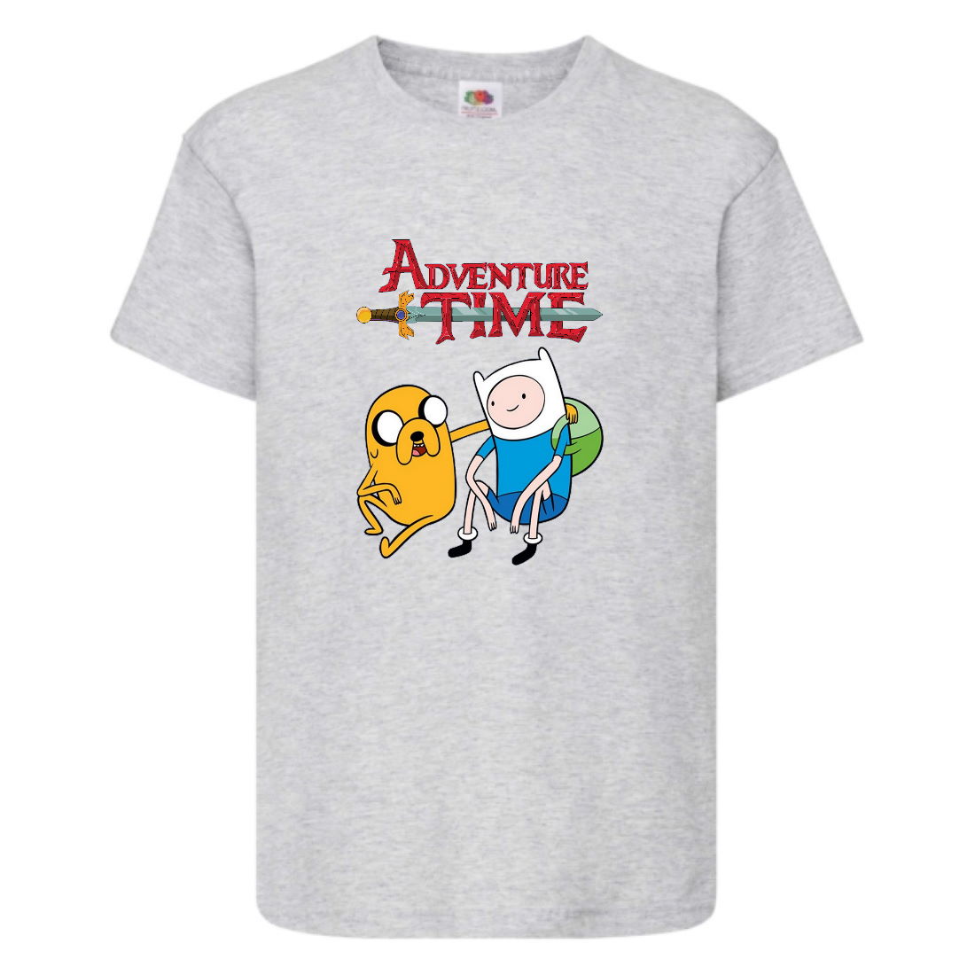 

Футболка детская Время Приключений 0018 (Adventure Time) серая (ADT gry 0018) 116 см