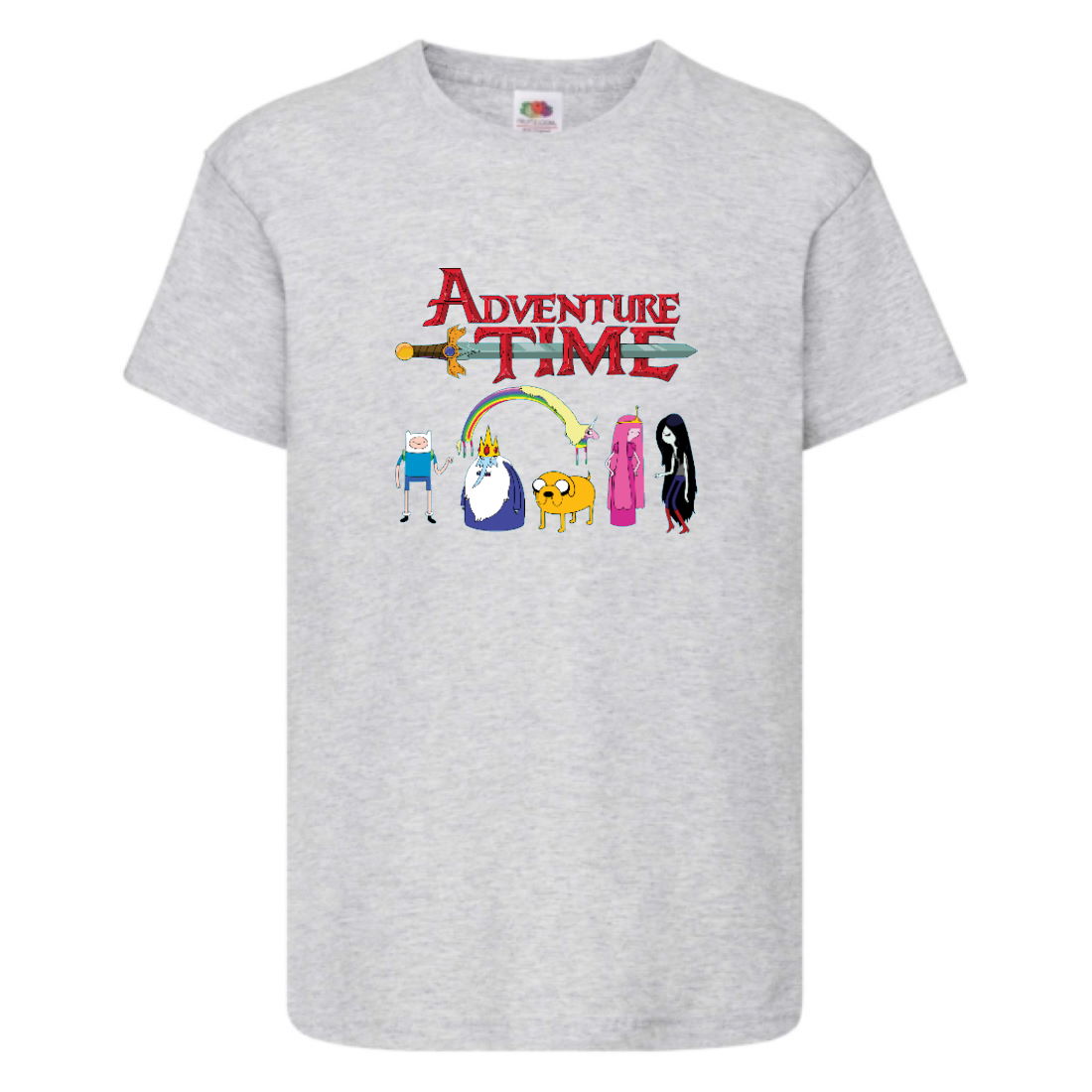 

Футболка детская Время Приключений 0022 (Adventure Time) серая (ADT gry 0022) 104 см