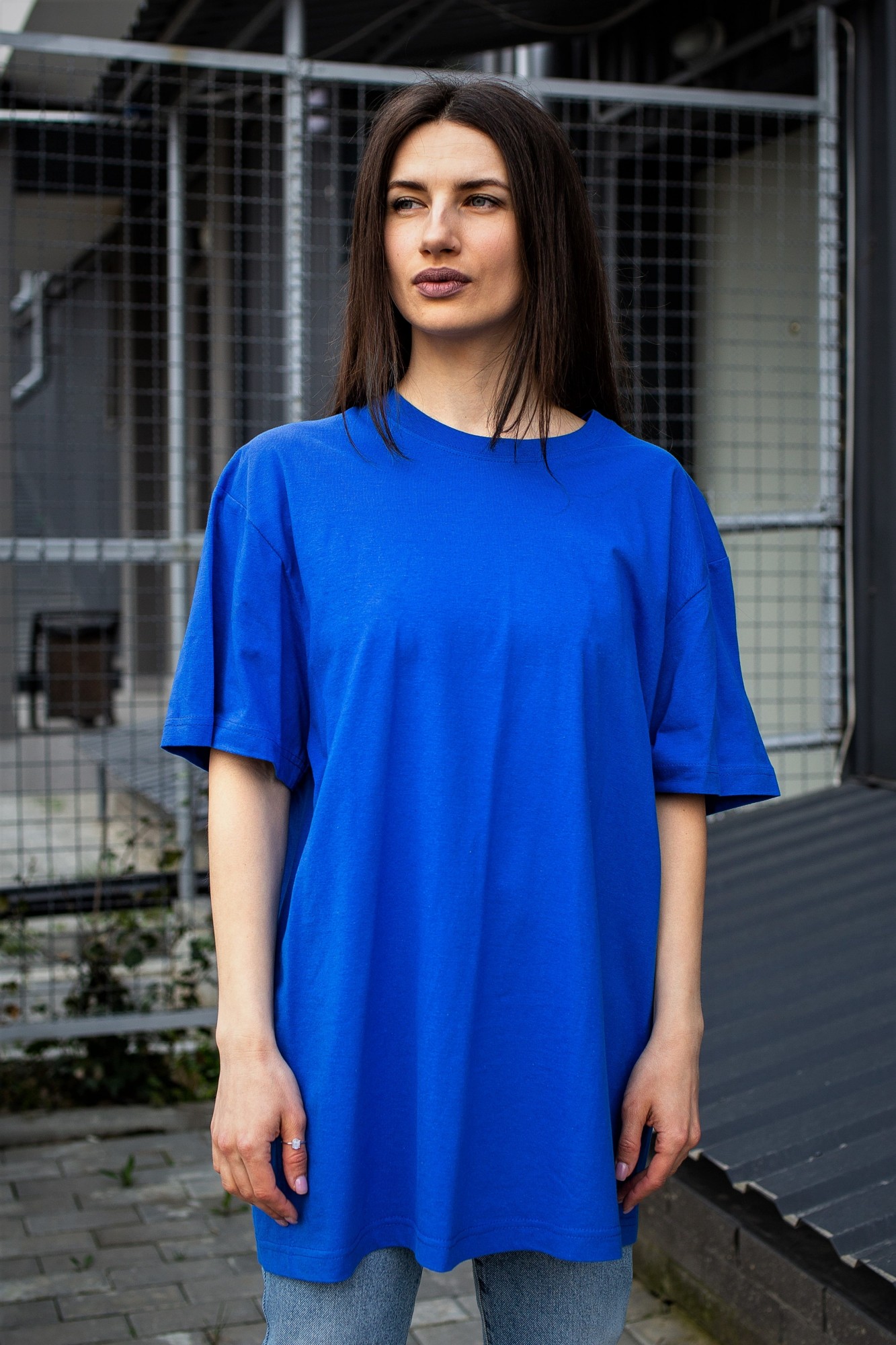 

Оверсайз Футболка Without Great Woman S/M Blue