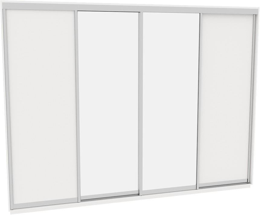 

Шкаф-купе ДОМ В386 Белый ДСП+Зеркало 380x60x220